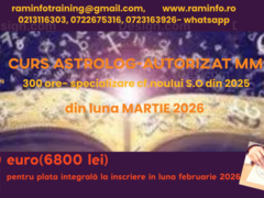 Curs specializare astrolog autorizat MMSS- 300 ore
